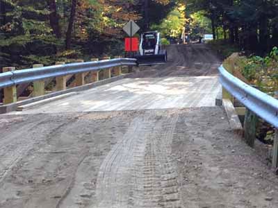 Creamery Bridge completed new deck with guardrails