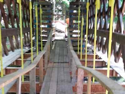 Ashokan bridge interior looking through during construction